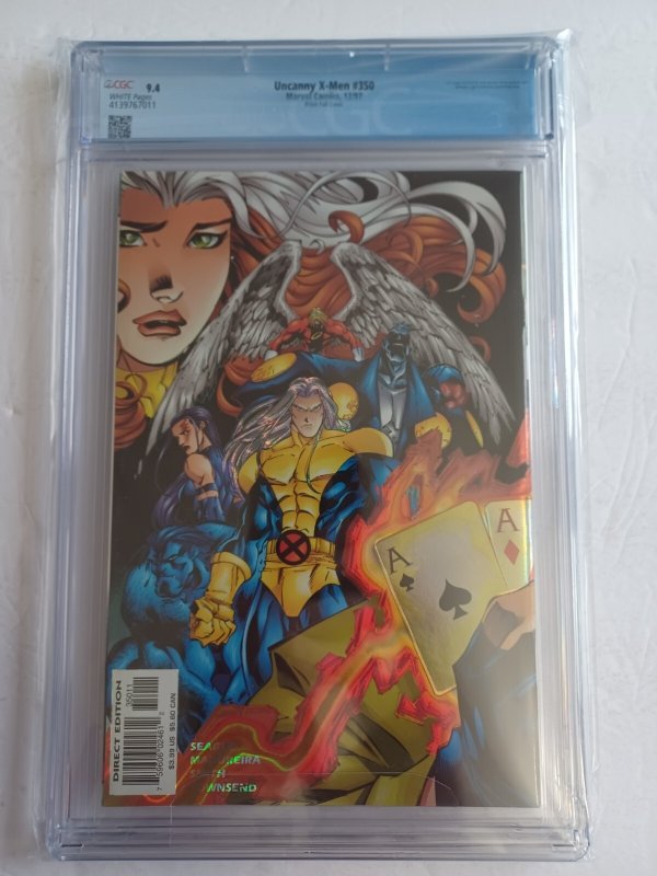 Uncanny X-Men #350 Foil Cover - Gambit - 1997 - CGC 9.4