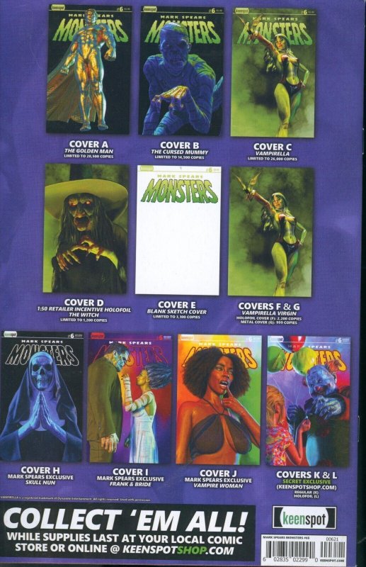 Mark Spears Monsters #6 Cover B Mark Spears The Cursed Mummy Variant