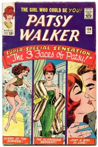 Patsy Walker #124 1965-Marvel-paper dolls- Surfing Sweeties- Last issue VG