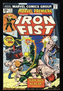 Marvel Premiere #22 VF- 7.5 Comics Iron Fist!
