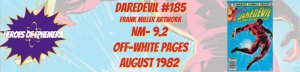 Daredevil 185 NM 9.4 Miller Marvel 1982