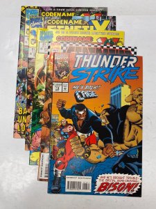 4 MARVEL comic books Codename: Genetix Thunder Strike 74 KM32