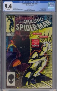 AMAZING SPIDER-MAN #256 CGC 9.4 1ST PUMA WHITE PAGES 