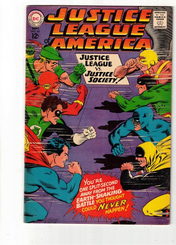 Justice League of America #56 (1967) Justice Society of America! VF+ Utah CERT!