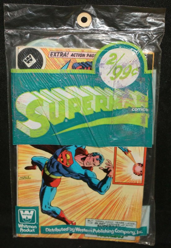 Superman 2pc Comic Book Pre-Pack by Whitman (Sealed) Action / Superboy LOSH