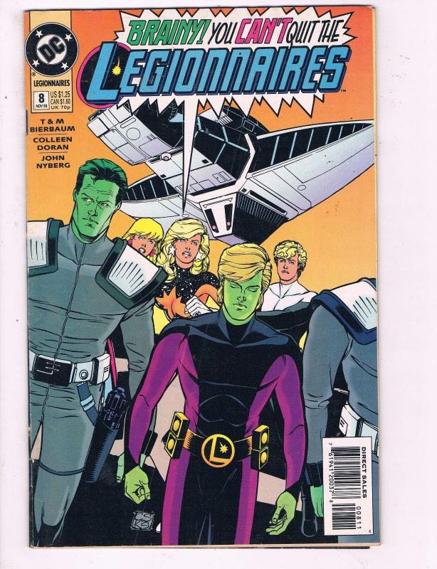 Legionnaires #8 VF DC Comic Book Bierbaum Saturn Girl Brainiac 5 1994 DE9