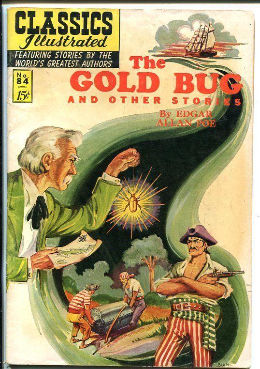 CLASSICS ILLUSTRATED #84-HRN 85-THE GOLD BUG-EDGAR ALLAN POE-HORROR-MYSTERY-vg