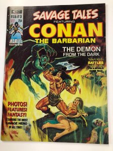 SAVAGE TALES (1973-4) 2-3 VG/+ Super Classic RED NAILS by BW SMITH