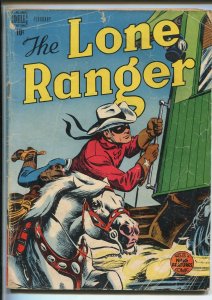 LONE RANGER #8 1949-DELL-SILVER-ORIGIN ISSUE-1ST iNDIAN BACK COVER-good/vg