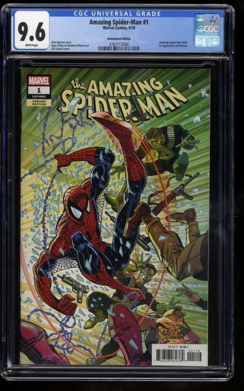 Amazing Spider-Man #1 CGC NM+ 9.6 1:1000 Larsen Remastered Color Variant