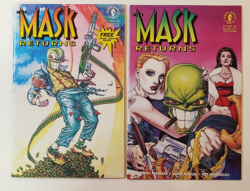 Mask Returns #1-4 Complete Set Masks Included Dark Horse 1992 VF/NM