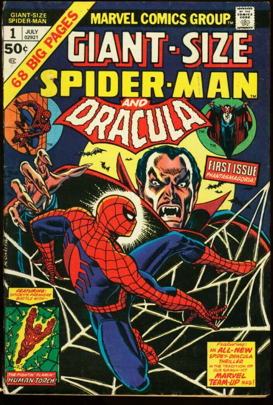 GIANT SIZE SPIDER-MAN #1-DRACULA-MARVEL VG