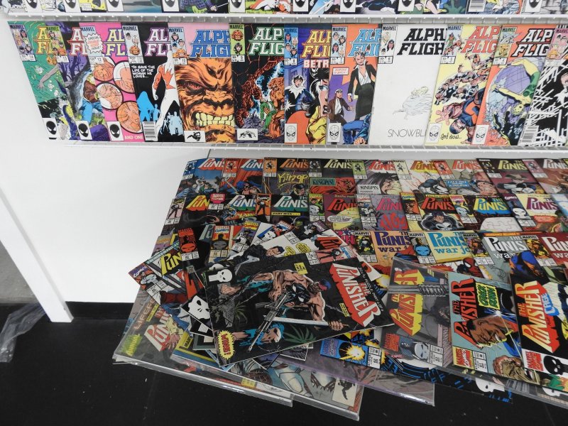 Huge Lot 200+ Comics W/ Punisher and Alpha Flight! Avg FN/VF Condition!