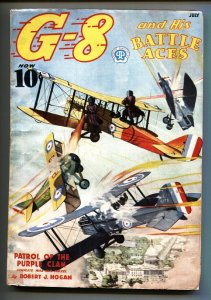 G-8 and His Battle Aces Pulp July 1937-Aviation hero pulp DC coverr-VG