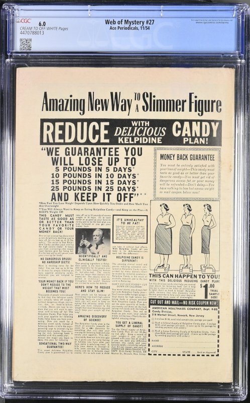 Web of Mystery #27 CGC 6.0 Fine.