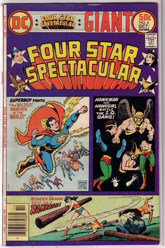 Four Star Spectacular # 4 GD/VG Sensation 19 Wonder Woman Superboy 32 Hawkman 7