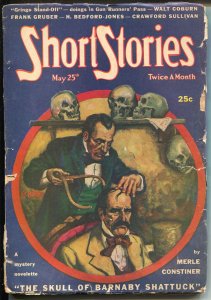 Short Stories 5/25/1945-Frank Gruber-horror-skull-Walt Coburn-FR/G 