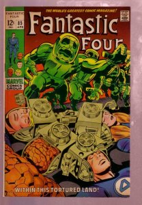 FANTASTIC FOUR #85 1969- DR. DOOM-THING-JACK KIRBY ART FN+