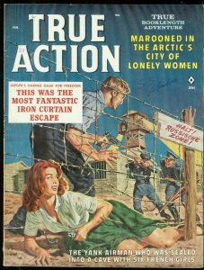 TRUE ACTION FEB 1962-SPICY PRISON ESCAPE COVER-BAMA ART VF