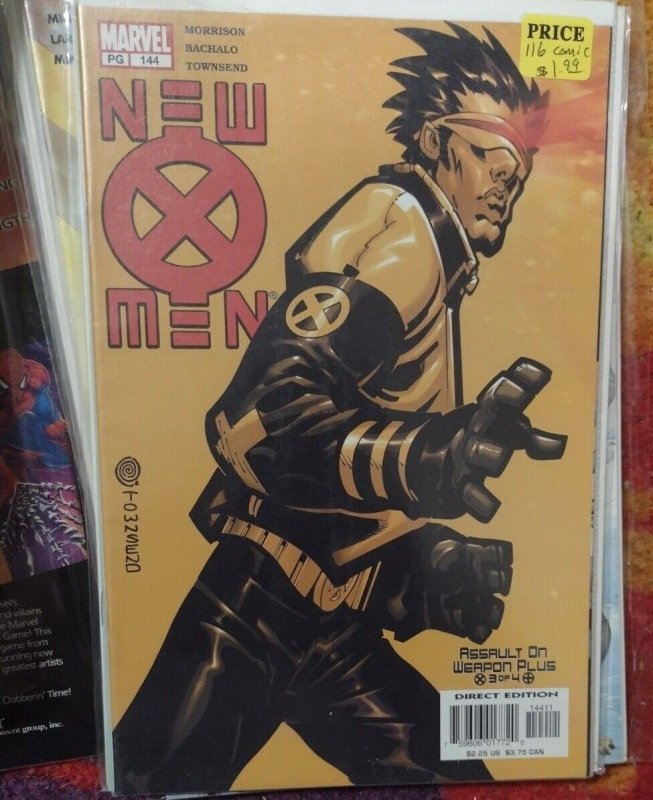 New X Men  #144 2003 Marvel ASSAULT ON WEAPON PLUS 3  MORRISON 1ST WEAPON X KEY