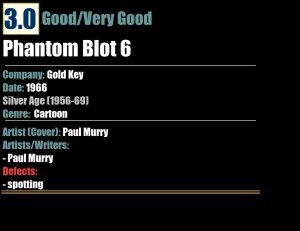 Phantom Blot 6 (1966) GD/VG Silver Age Gold Key comic