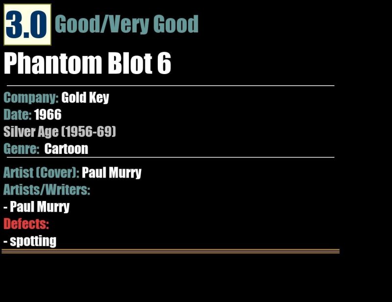 Phantom Blot 6 (1966) GD/VG Silver Age Gold Key comic