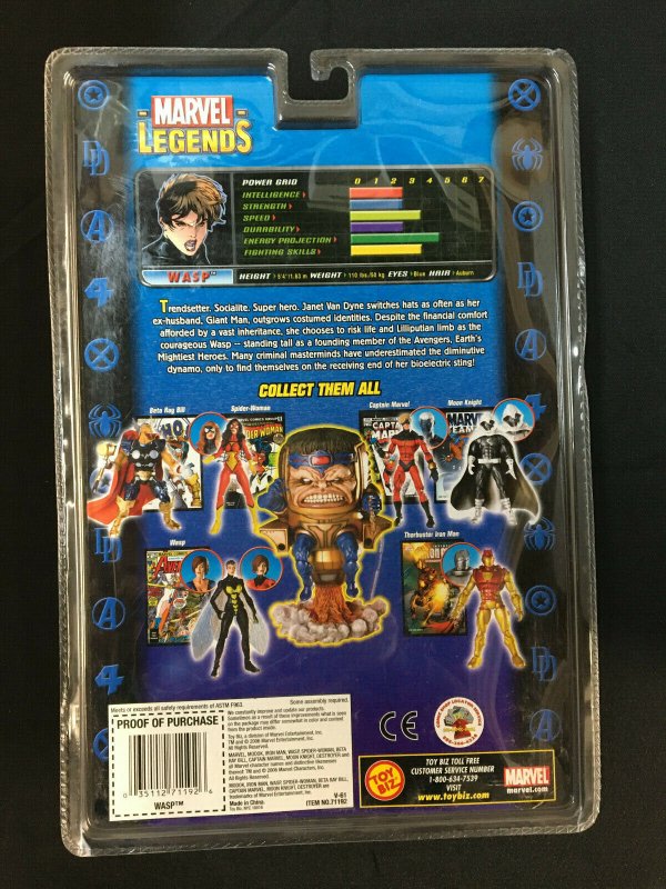 MARVEL LEGENDS WASP  VF/NM UNOPENED PACKAGE W/ MODOK LEGS