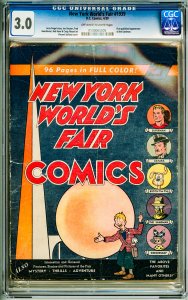 New York World's Fair Comics #1 (1939) CGC 3.0! OWW! 1st published app S...