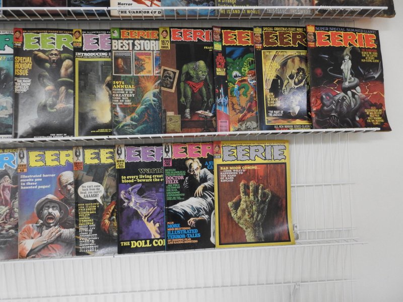 Huge Lot 77 Magazines W/ MAD, Cracked, Eerie Avg VG/FN Condition!