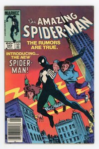 Amazing Spider-Man #252 Signed Ron Frenz 1st Black Suit Newsstand FN