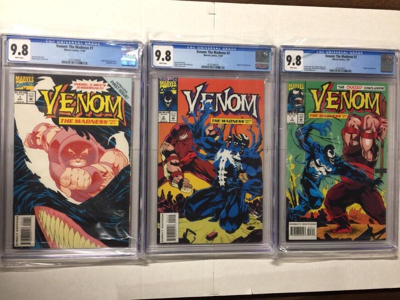 Venom The Madness 1 2 3 1-3 Cgc 9.8 White Pages