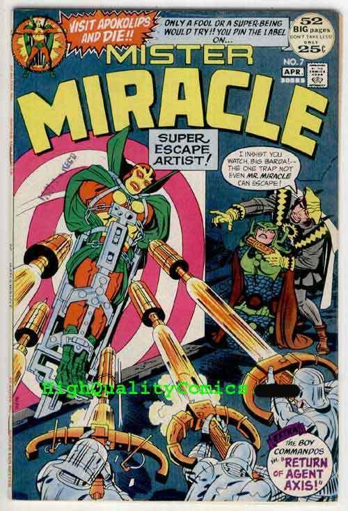 MISTER MIRACLE #7, VF, Jack Kirby ,Steve Ditko, Agent Axis, 1972, Commandos