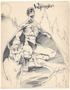 Wolfmaster Character Design Commission - 1979 Signed art by Steve Crooks