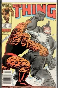 The Thing #24 Newsstand Edition (1985, Marvel) Versus Rhino. NM