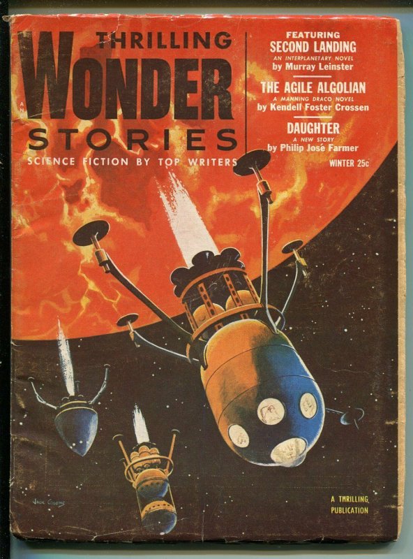 THRILLING WONDER STORIES WINTER 1954-SCI-FI PULP-JACK COGGINS-FARMER-good