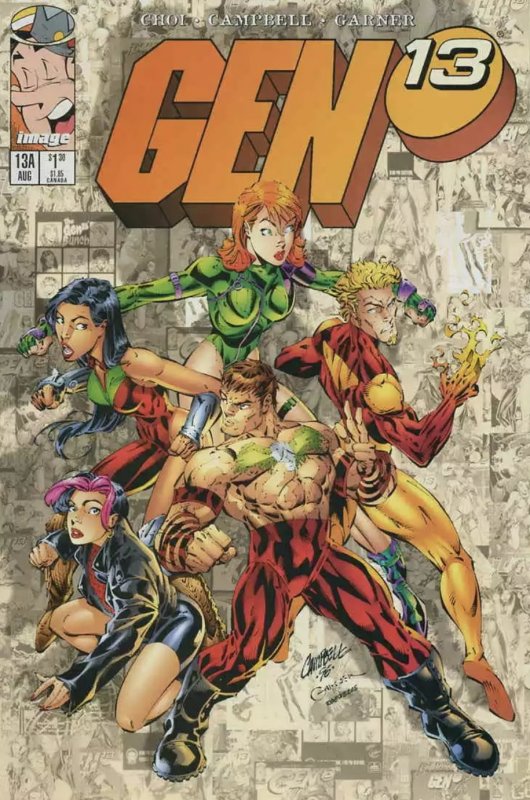 Gen 13 #11-15 7 book lot (includes 13a,b,c covers) (1996)