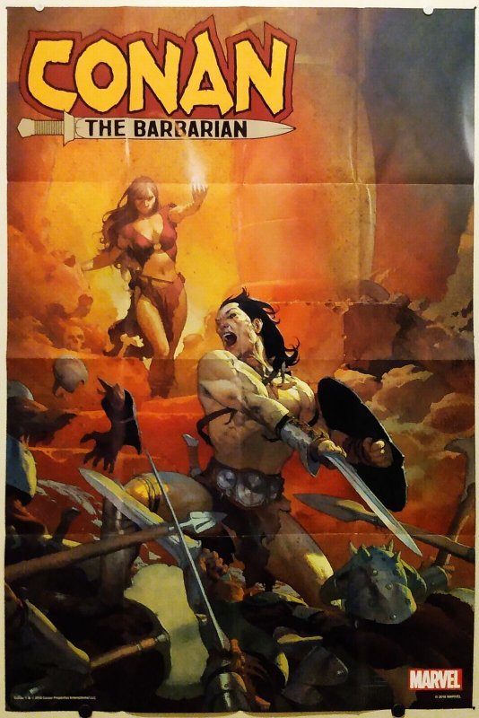 Conan The Barbarian #1 Ribic 2018 Folded Promo Poster (24x36) New! [FP273]