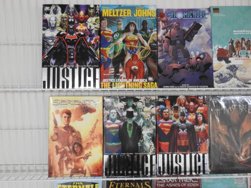 Huge Lot of 27 TPB's Hard and Soft Covers! Batman, Harley Quinn+ Avg VF-...