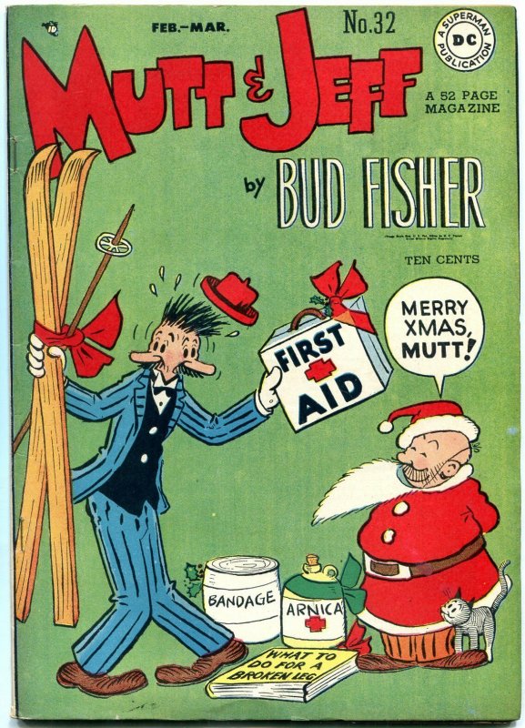 Mutt and Jeff #32 1947-Christmas cover- DC Golden Age- Bud Fisher VF