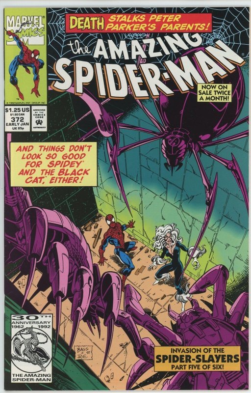 Amazing Spider Man #372 (1963) - 9.2 NM- *Arachnophobia Too* 