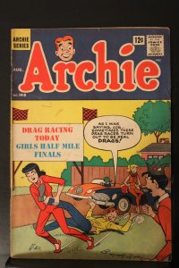 Archie #148 (1964) Mid-High-Grade FN/VF Veronica drags Archie at Drag Race LOL