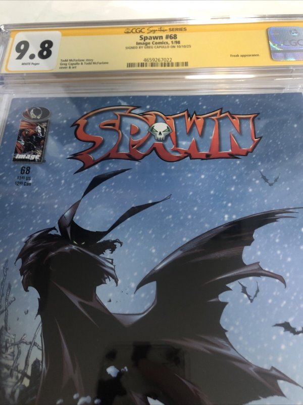 Spawn (1998) # 68 (CGC 9.8 SS) Signed Greg Capullo * Image Comics * Census = 9