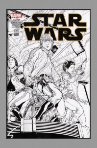 STAR WARS 001 QUESADA WRAP SKETCH VARIANT COVER NM. 