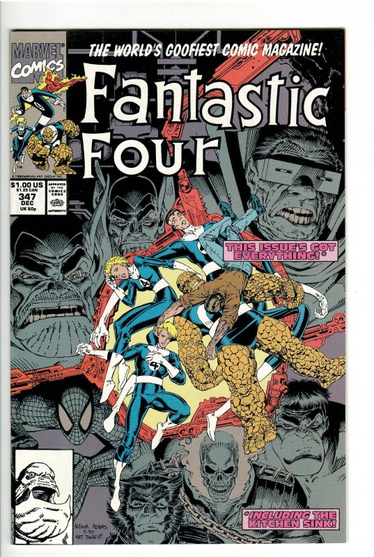 FANTASTIC FOUR #347(1991);NM 9.6 1st  NEW TEAM/MARVEL REINTRODUCING.