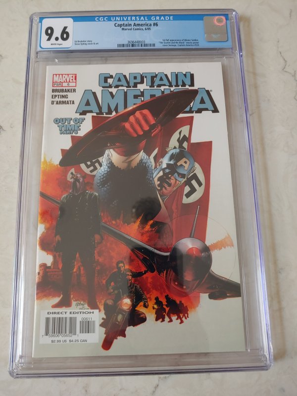 CAPTAIN AMERICA #6 CGC 9.6 1ST APPEARANCE OF THE WINTER SOLDIER! MARVEL KEY!