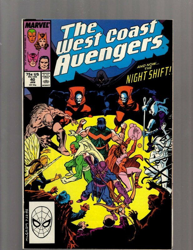 Lot of 12 West Coast Avengers Comics #38 39 40 41 42 43 44 51 53 55 56 57 J417