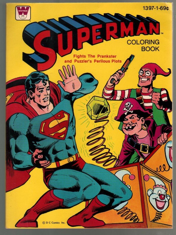 Superman Coloring Book #1397-1 1980-complete comic book story-VF 