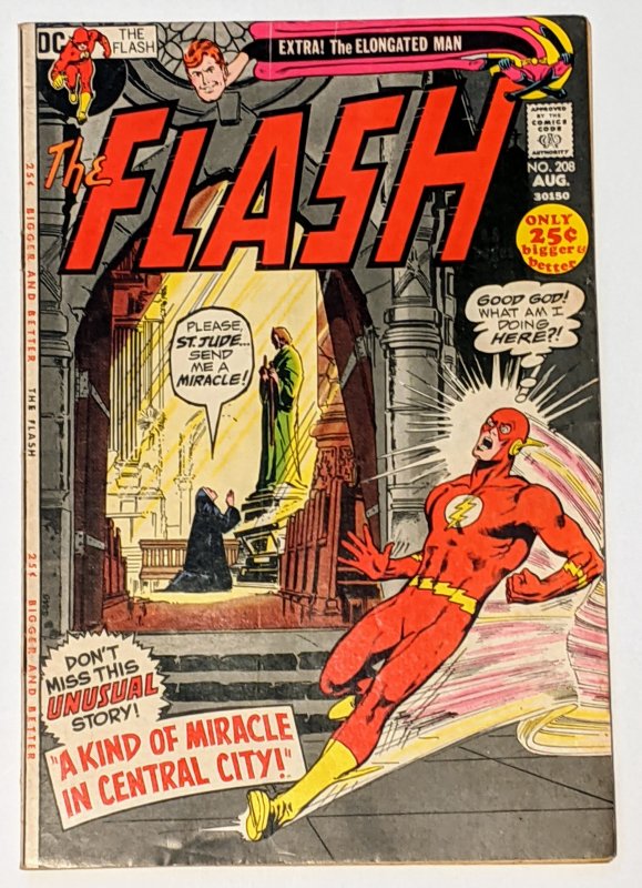 The Flash #208 (Aug 1971, DC) VG/FN 5.0 Elongated Man backup story