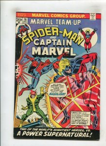 MARVEL TEAM-UP #16 (7.0) CAPTAIN MARVEL!! 1973 