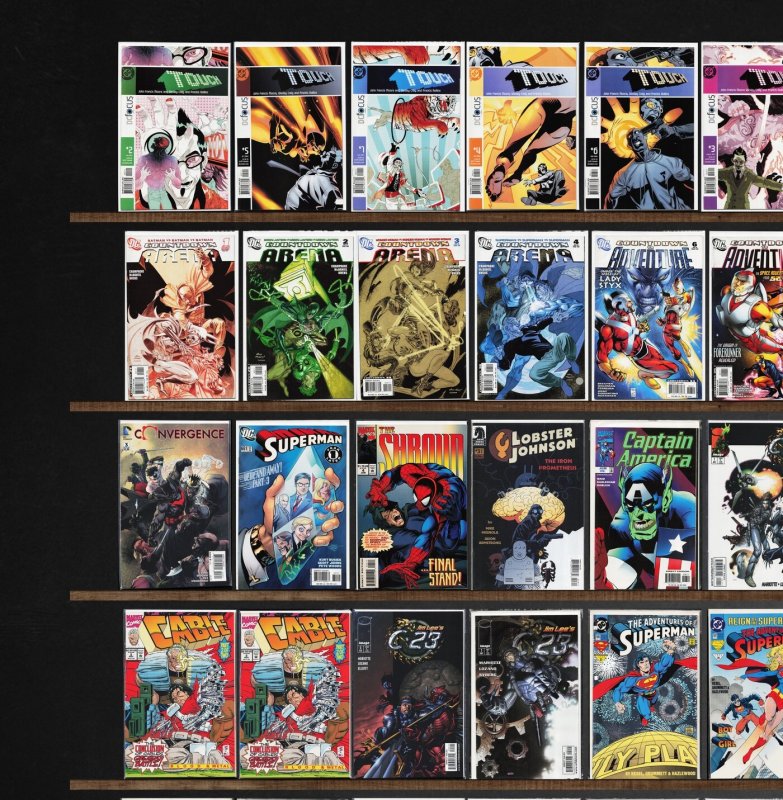 Huge Lot 140+ Comics with Captain America, Touch, Cyberforce, Superman & More!